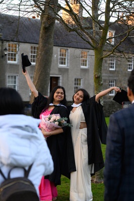 Two women posing for the camera