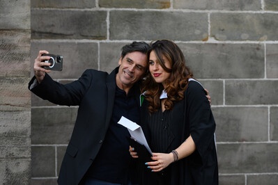 Two people taking a selfie