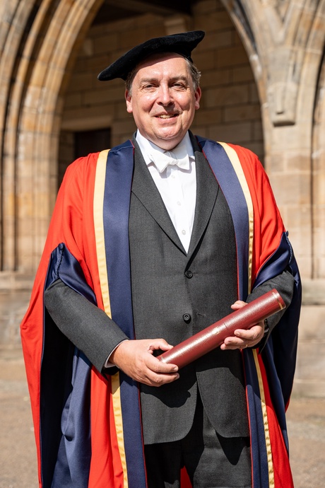 Wednesday's honorary graduate, Jonathan Wilks