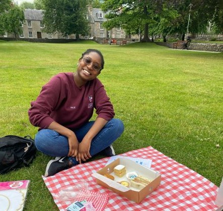 Chloe enjoying a picnic