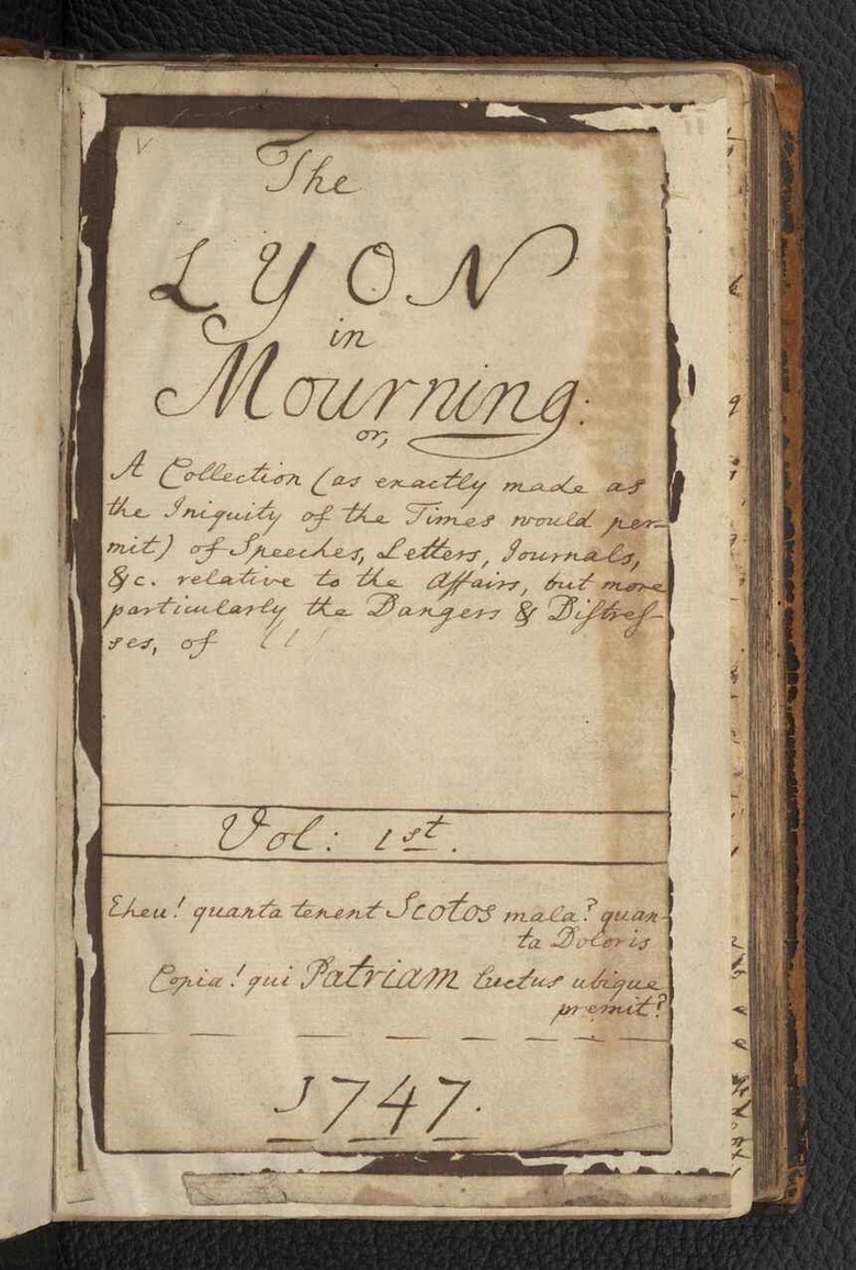 the cover of Vol. 1 of The Lyon in Mourning