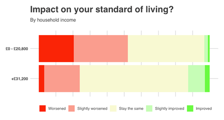 Standard of living by income
