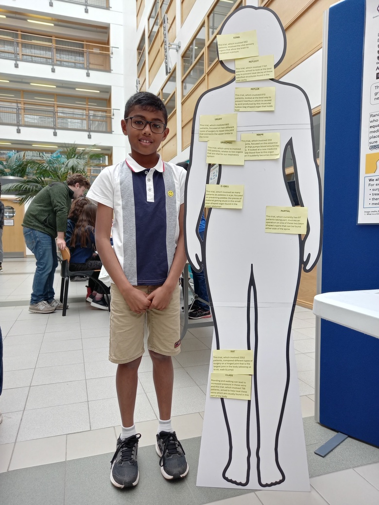 A photo of a boy who visited our Doors Open Day stand