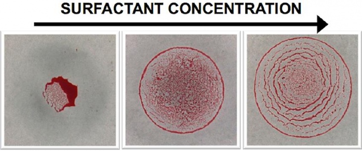 Stain evaporating droplet