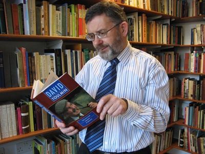 Dr Ian Russell is pictured with one of Toulmin's works