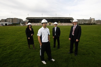 L to R are Councillor Stewart, Craig Harper, David Beattie and Mark Cowan.