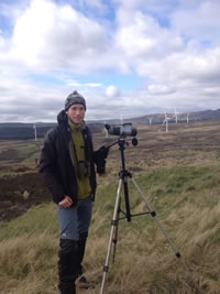 Peter Horvarth at the Griffin wind farm in Perthshire
