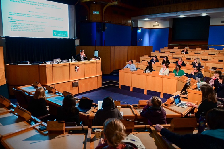 Sustainability panel in the Auditorium