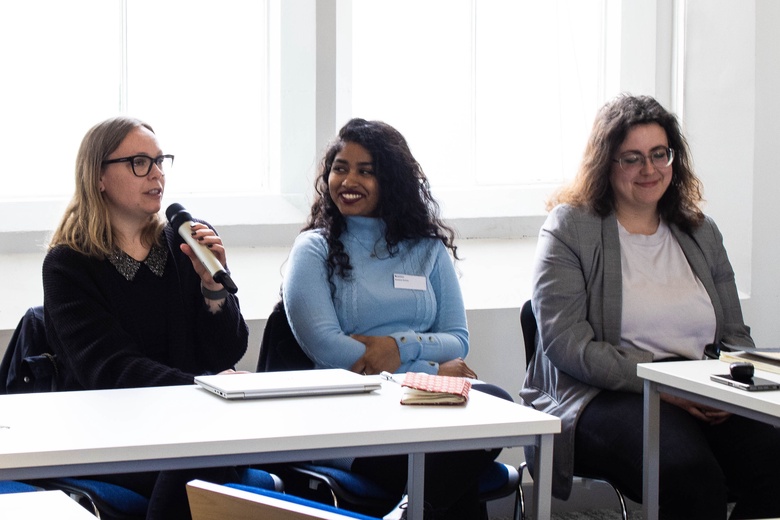 Interdisciplinary panel: Helen Knight, Rowena Gomez and Courtney Crilly