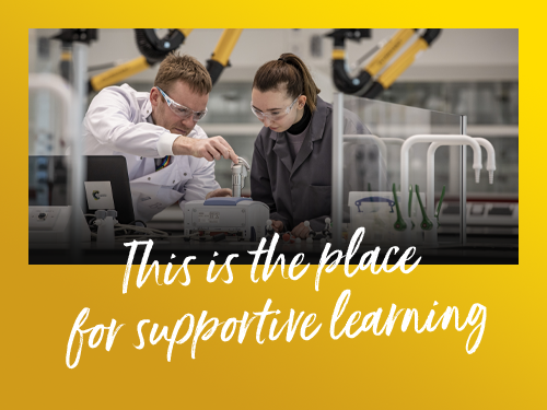 Students studying in Science Teaching Hub - "This is the place for supportive learning"