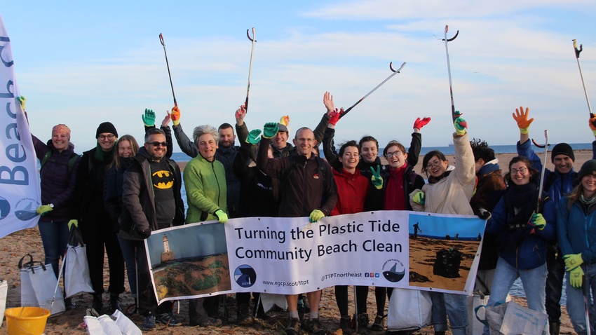 Geography students and staff Beach Clean