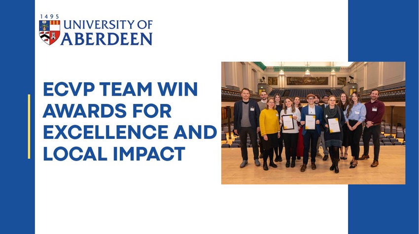 Aberdeen Convention Bureau awards: ECVP team win awards for excellence and local impact