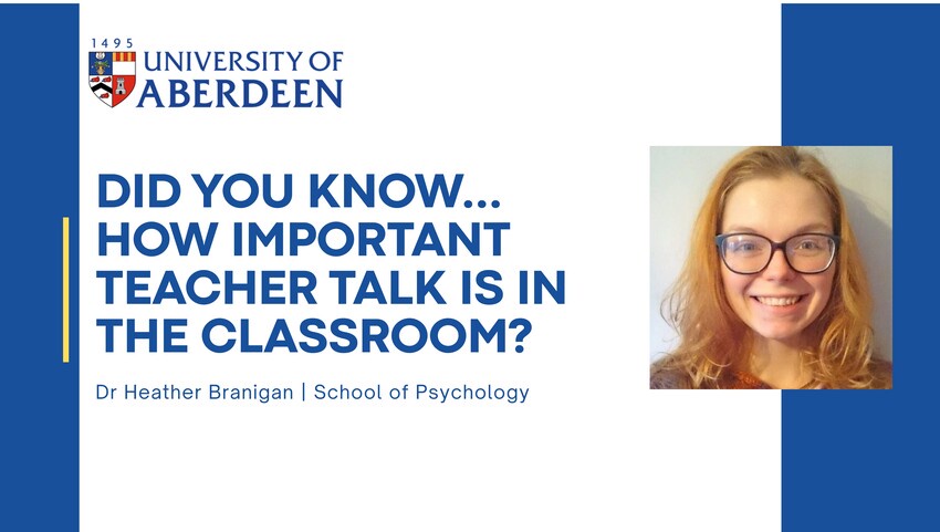 Research Story: Did you know how important teacher talk is?