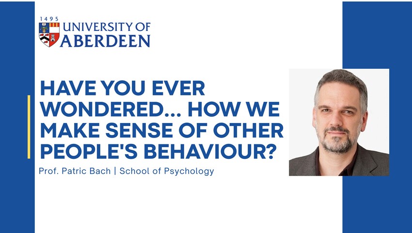 Research Story: How do we make sense of others' behaviour?