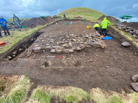 The dig site at East Lomond Hillfort