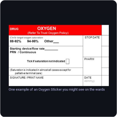 oxygen drug sticker