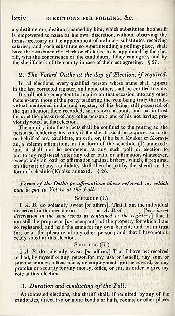 RAD002, Directions from The Reform Act for Scotland Relative to the arrangements for Polling, and procedure at Elections for Cities, Burghs, and Towns.