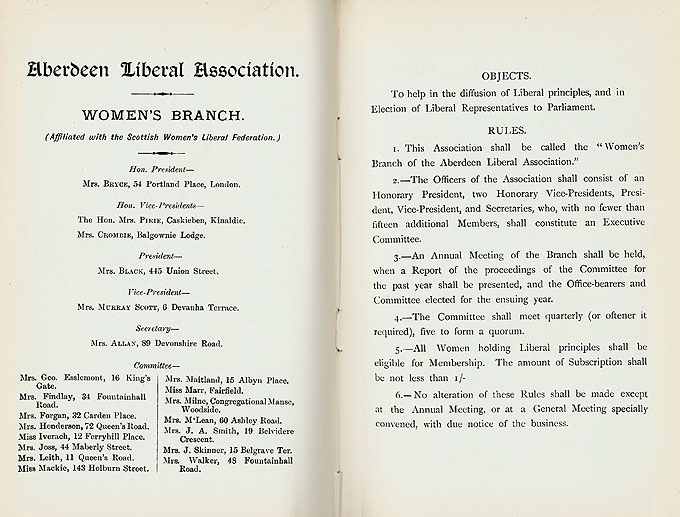 RAD031, Excerpts from Aberdeen Liberal Association's Annual Report 1903