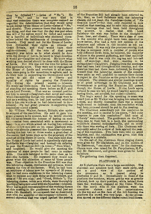 RAD132, The Reform Demonstration in Aberdeen. Description of the Procession and report of speeches at the Great Mass Meeting on the Links