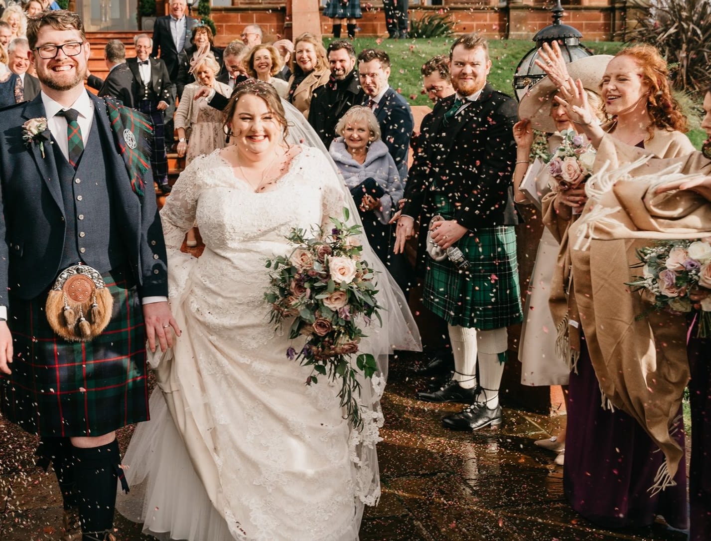 Paul and Katie on their wedding day