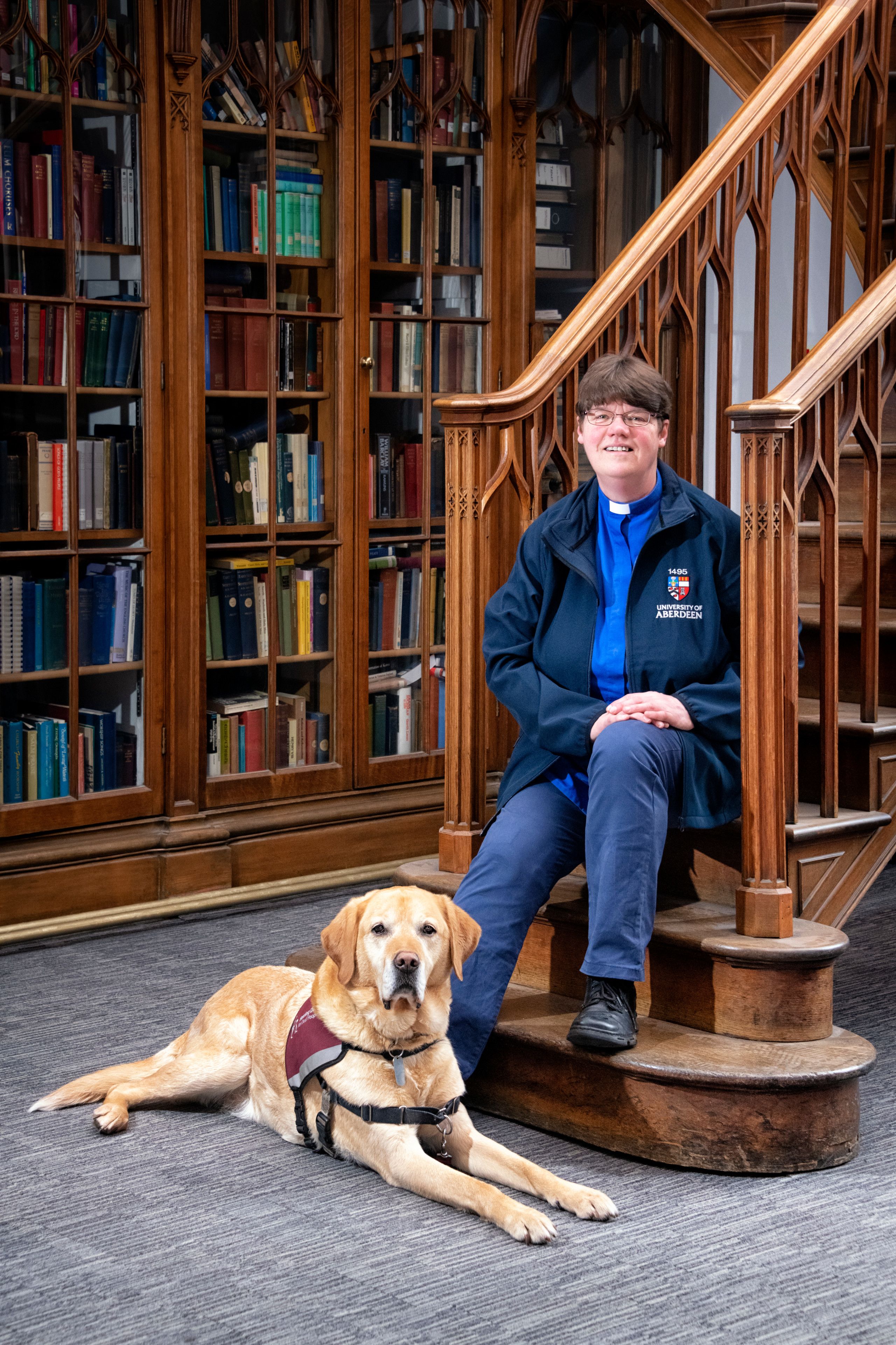 Photo of Mary Whittaker with her dog.